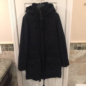 H&M Black long coat. size 6.